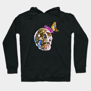 Skull Butterfly Mosaic Art Hoodie